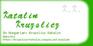 katalin kruzslicz business card